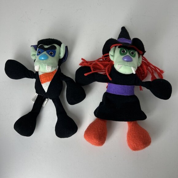 Vtg Dracula Witch Bean Bag Plush 1986 Graphics Intl Halloween Monster Doll Decor - Picture 4 of 8